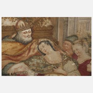 Barocke Brokatstickerei