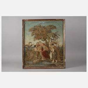 Seidenstickbild Biedermeier