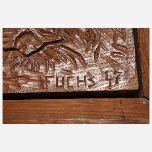 Reliefschnitzerei "Garten Eden"