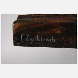 Paar geschnitzte Buchstützen