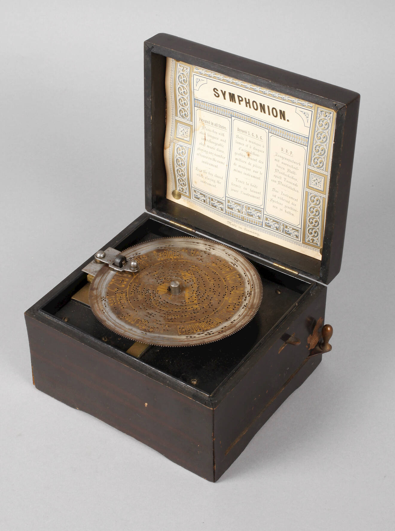 Kleine Plattenspieldose Symphonion Simplex