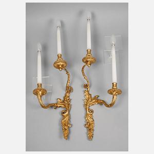 Paar französische Wandleuchter