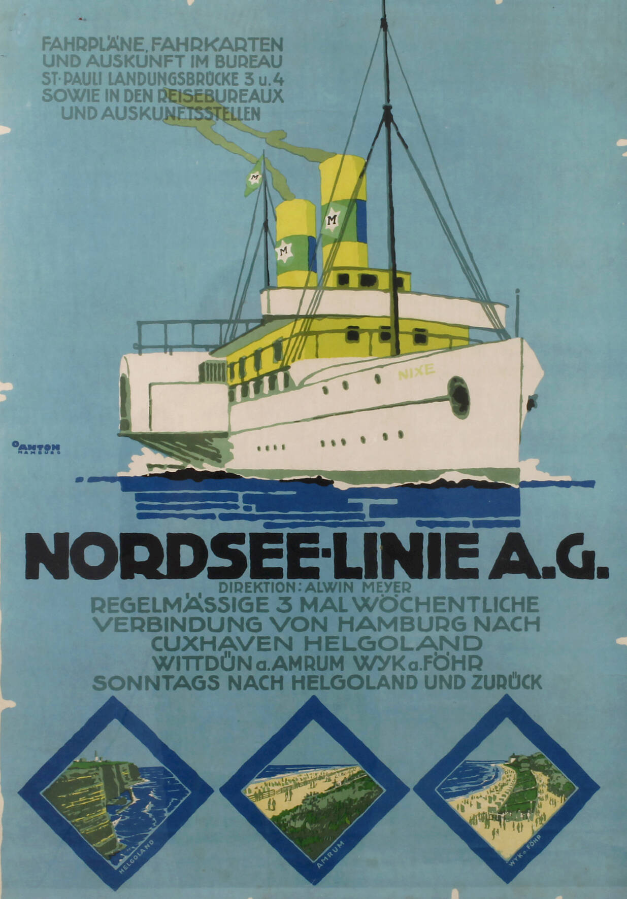 Werbeplakat Nordsee-Linie