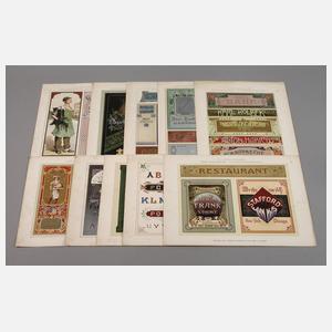 Konvolut Schriftenmalerei