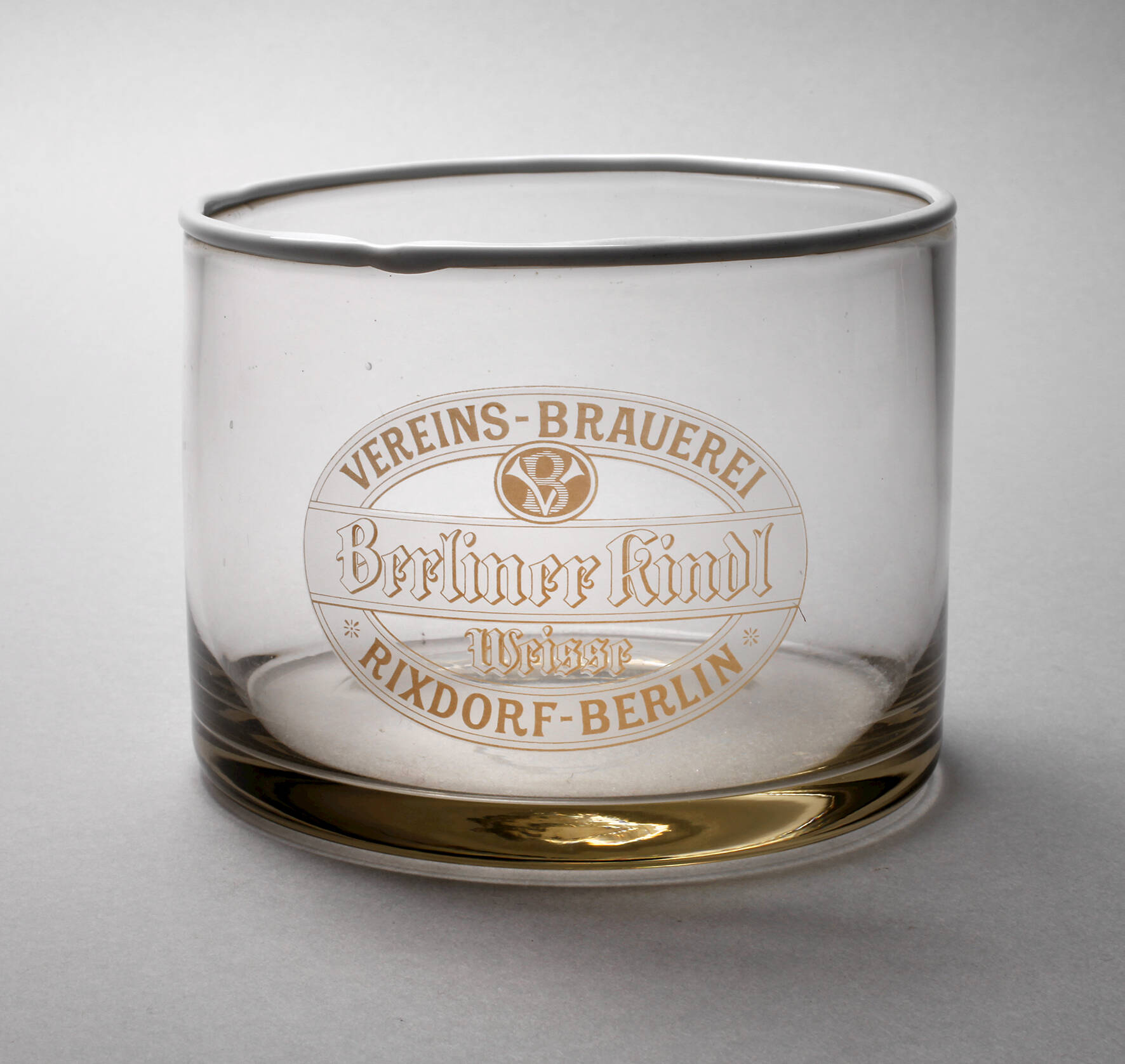 Werbeglas Vereins-Brauerei Rixdorf-Berlin