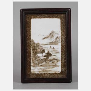 Kleine Porzellanbildplatte