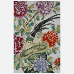 Wandteller Famille rose