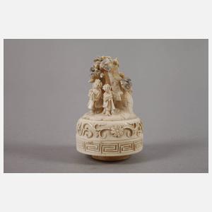 Deckelvase Elfenbein