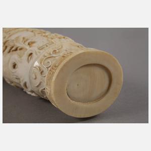 Deckelvase Elfenbein