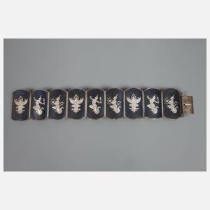 Zwei Armbänder in Niello-Technik