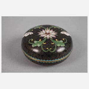 Drei Deckeldosen Cloisonné