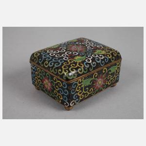 Drei Deckeldosen Cloisonné