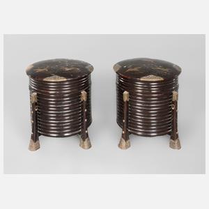 Paar Hocker mit Aufbewahrung