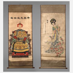 Zwei Rollbilder China