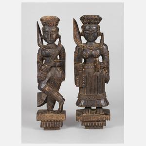 Zwei figürliche Schnitzereien