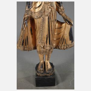 Geschnitzte Buddhaplastik