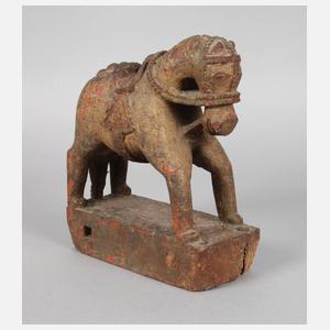 Geschnitzte Pferdeplastik