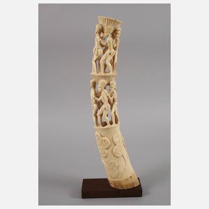 Beschnitzter Stoßzahn