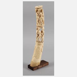 Beschnitzter Stoßzahn