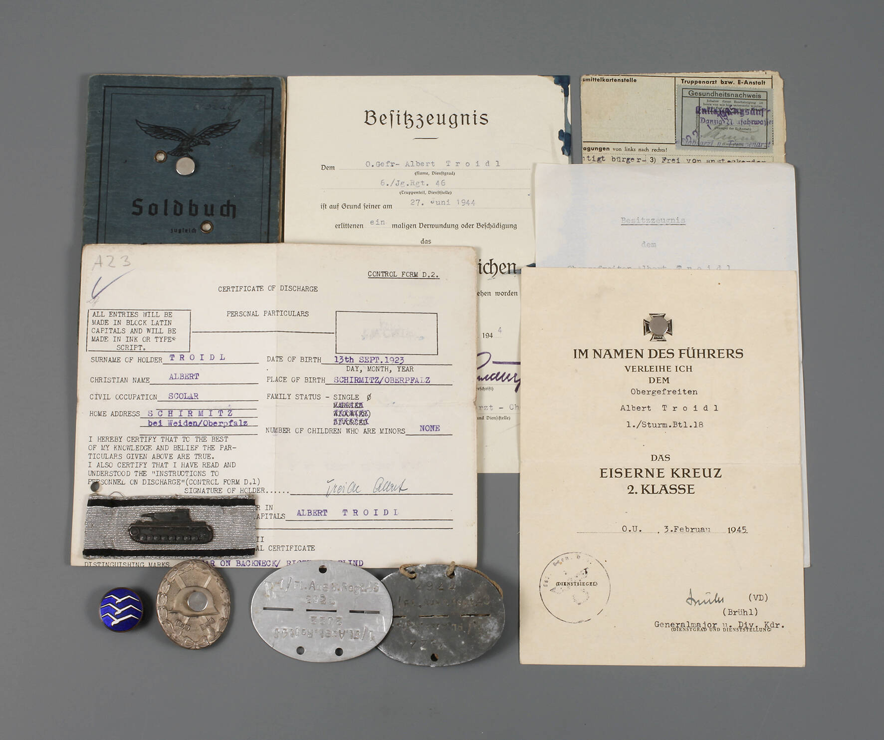 Nachlass mit Soldbuch