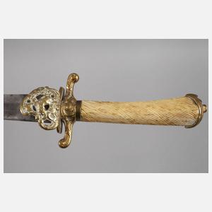 Schmaler Barockhirschfänger/Plaute