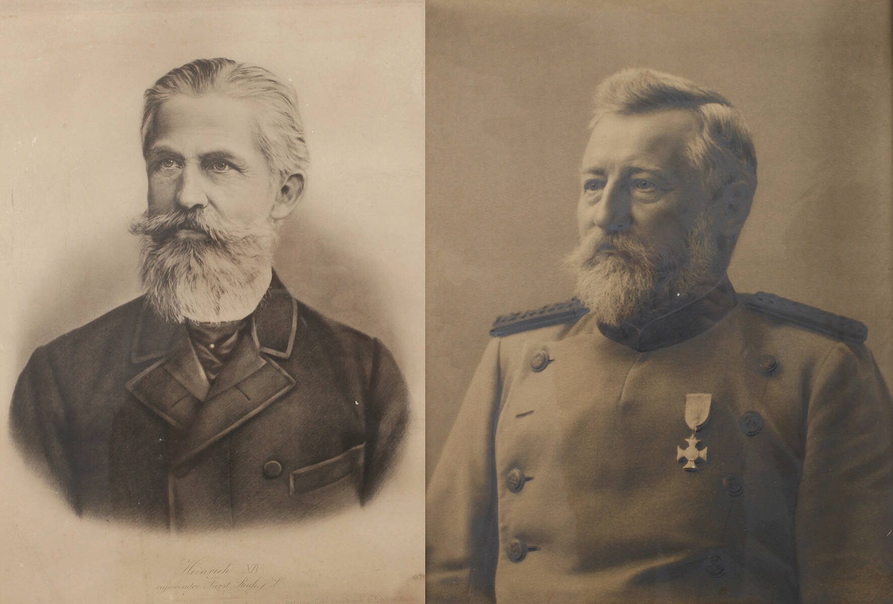 Zwei Bildnisse Heinrich XIV. Reuß j. L.