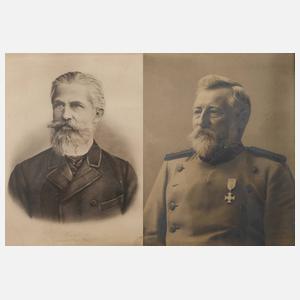 Zwei Bildnisse Heinrich XIV. Reuß j. L.