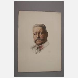 Drei Portraits Hindenburg