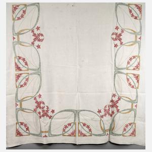 Gesticktes Tafeltuch Jugendstil