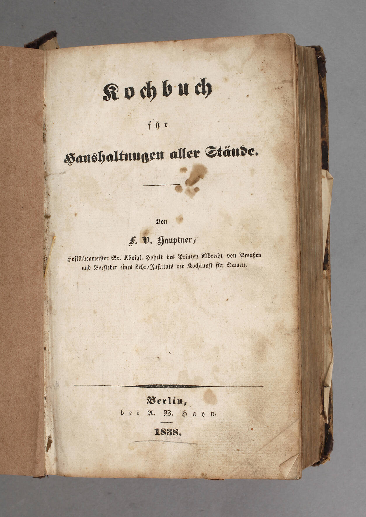 Kochbuch für Haushaltungen aller Stände