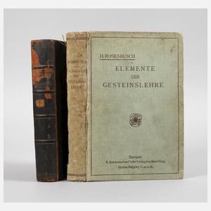 Zwei Bücher Mineralogie und Gesteinskunde