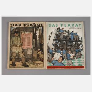 Zwei Hefte "Das Plakat"