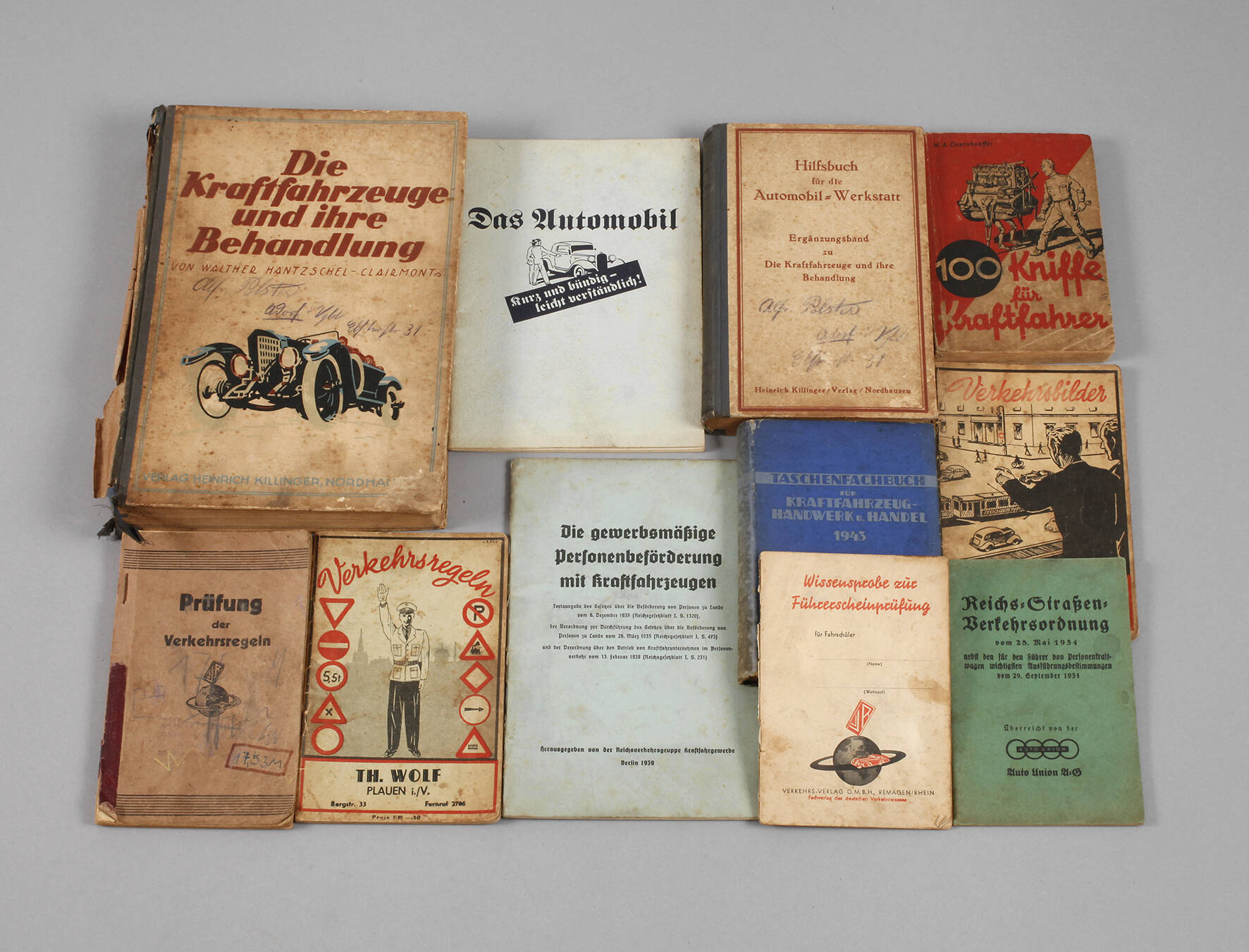 Konvolut Autoliteratur 1920–40er Jahre