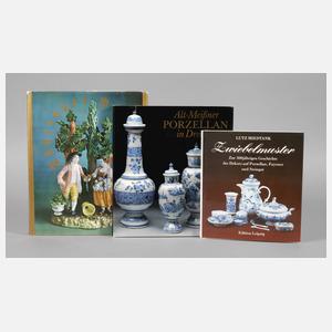 Drei Fachbücher Porzellan