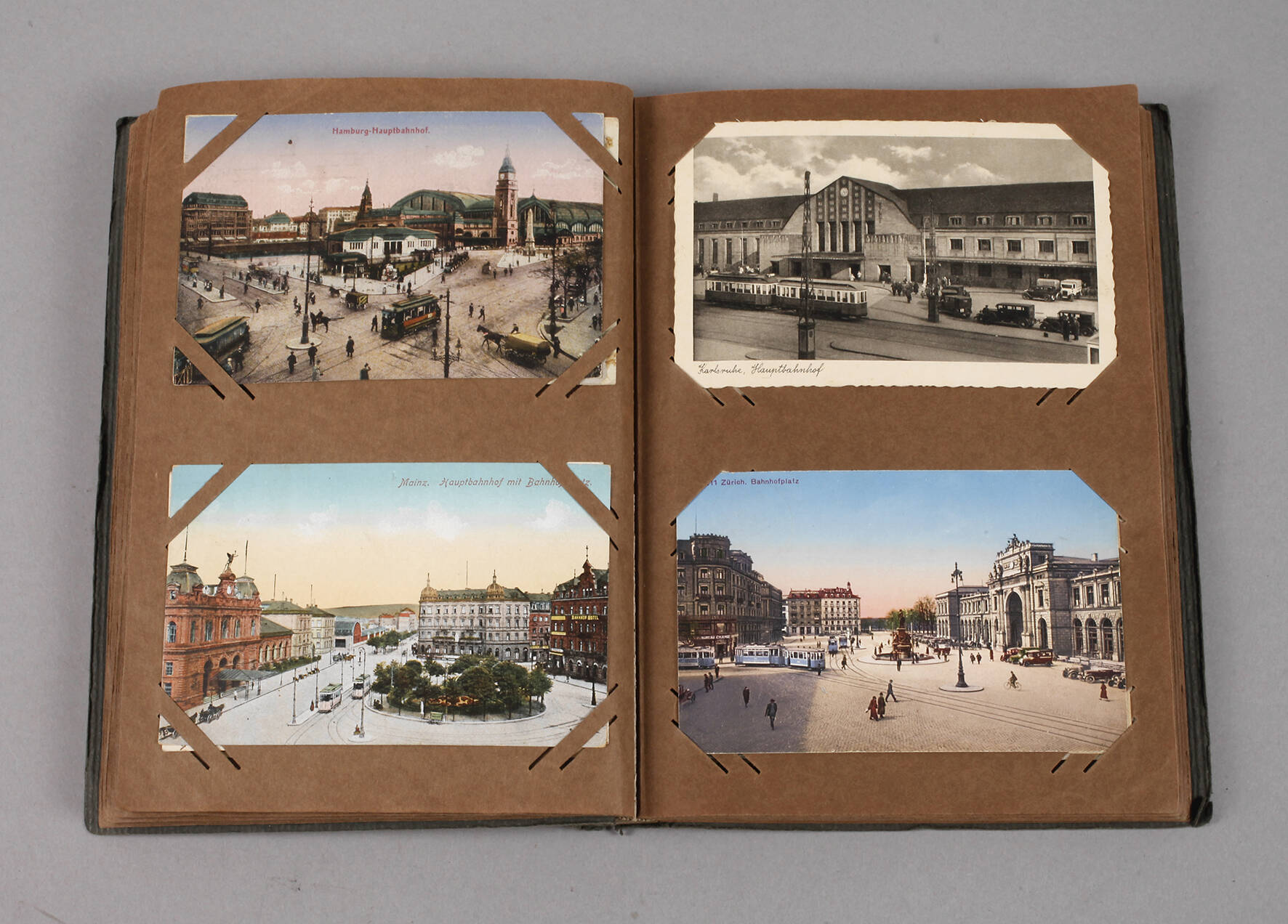 Ansichtskartenalbum Bahnhöfe