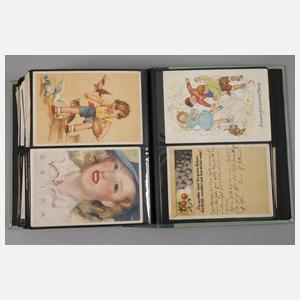 Zwei Ansichtskartenalben