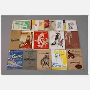 Konvolut Varieté-Programme Mitte 20. Jh.