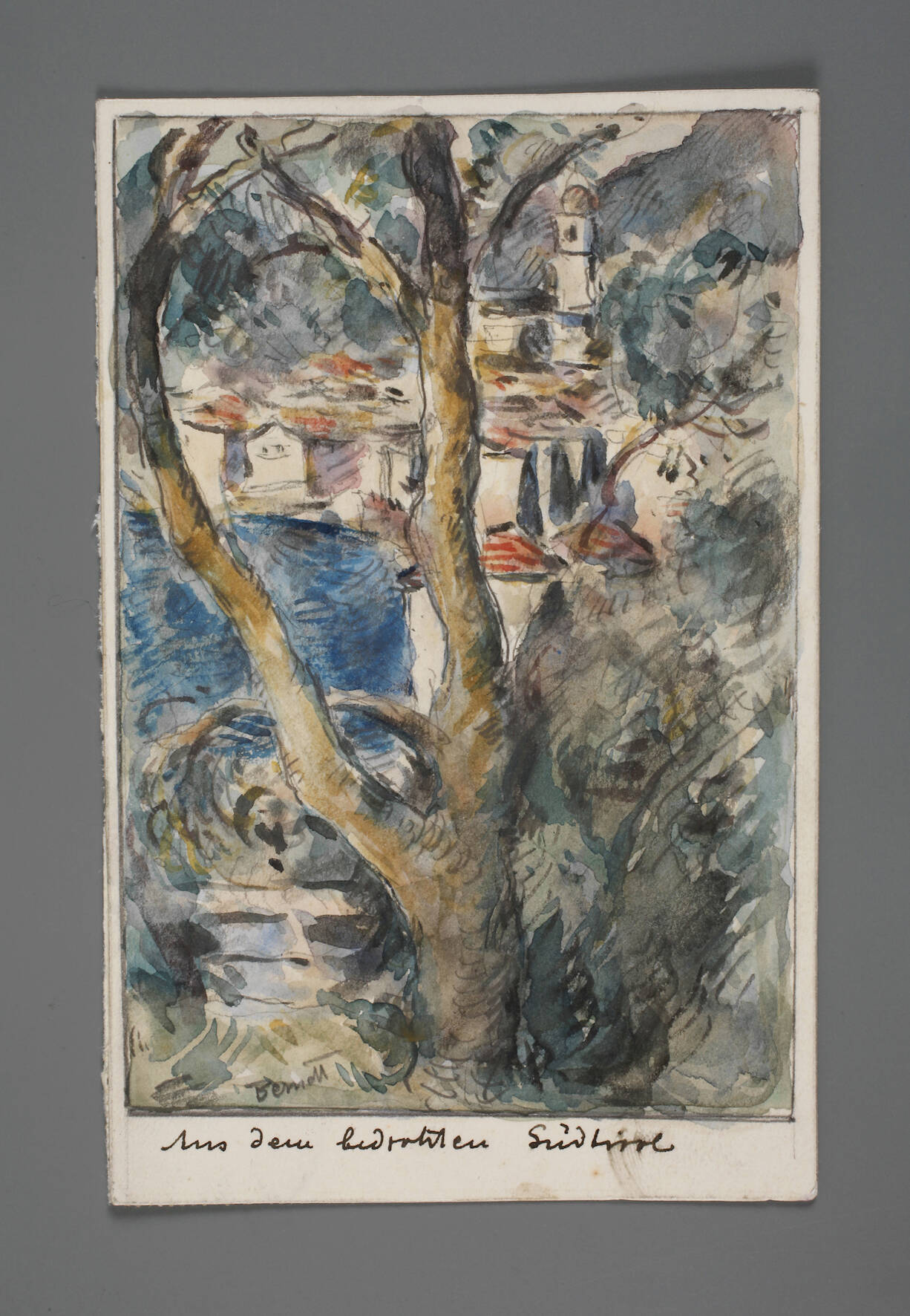 Siegfried Berndt, Autogramm und gemalte Postkarte