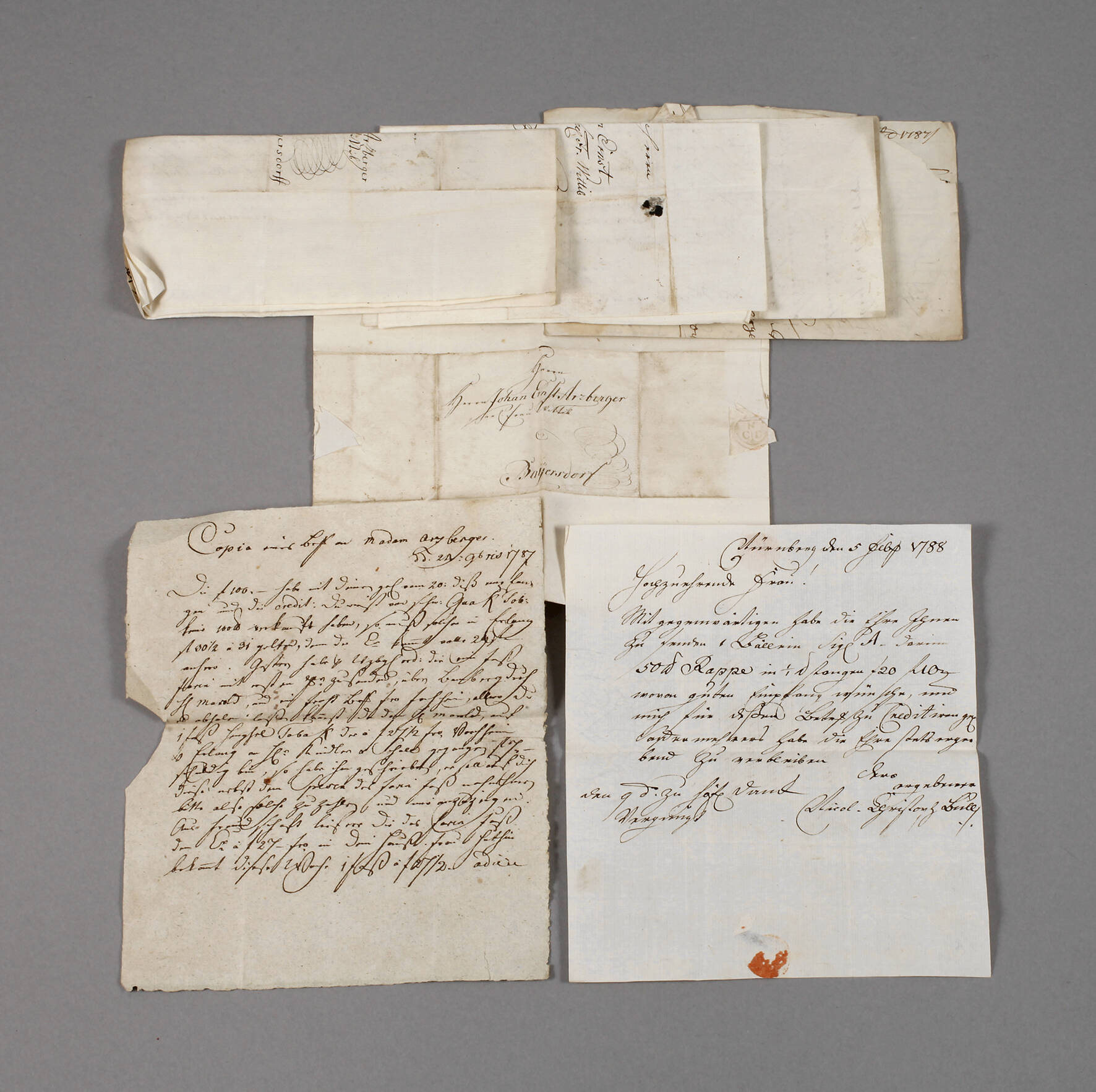 Kaufmanns-Korrespondenz Nürnberg/Baiersdorf 1787/88