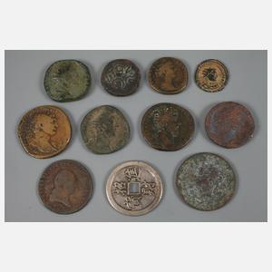 Buntes Konvolut alte Münzen