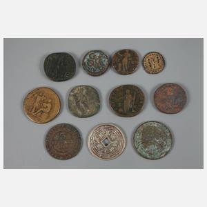 Buntes Konvolut alte Münzen