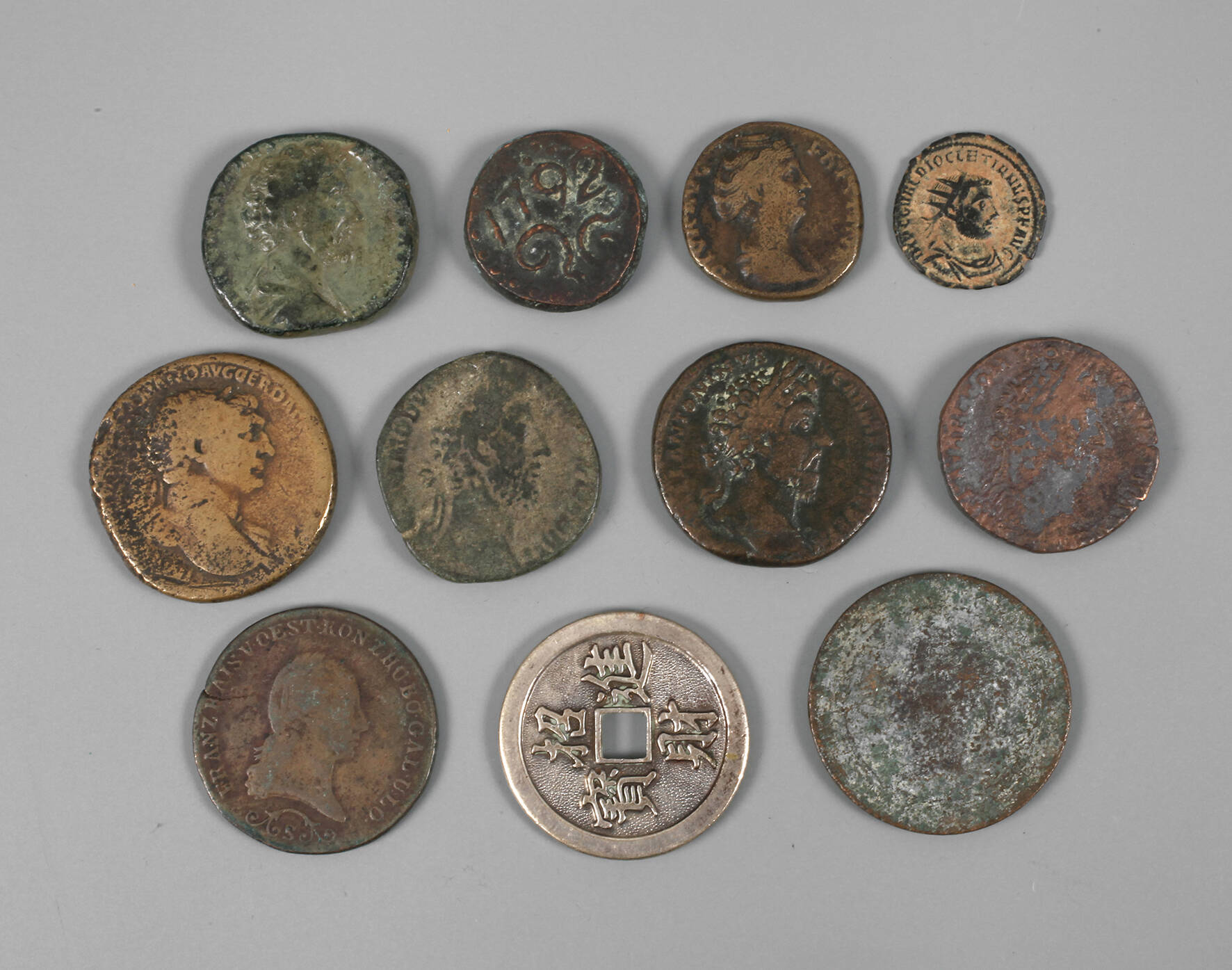 Buntes Konvolut alte Münzen
