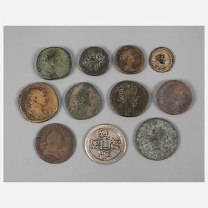 Buntes Konvolut alte Münzen