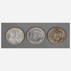 Konvolut 3 Mark Sachsen-Weimar