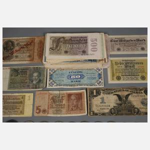 Konvolut Münzen und Geldscheine DR
