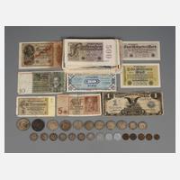 Konvolut Münzen und Geldscheine DR111