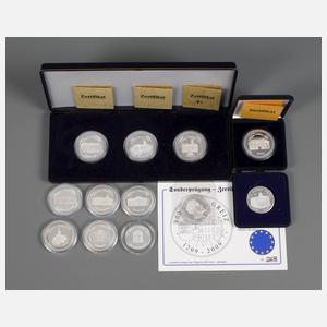 Konvolut Gedenkprägungen Greiz