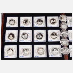 Konvolut Gedenkprägungen in Silber