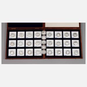 Konvolut Gedenkprägungen in Silber