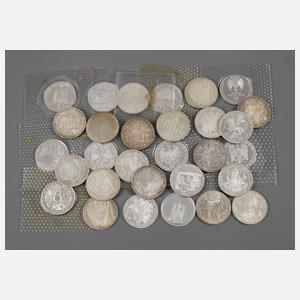 Konvolut 10-DM Gedenkmünzen